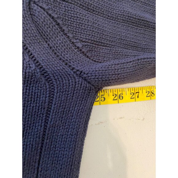 Ralph Lauren Polo Jeans Co. Navy Blue Half-Zip Knit Sweater 100% Cotton Large - Picture 6 of 8